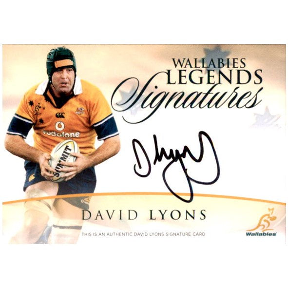 David Lyons, Wallabies Signatures, 2016 Tap'n'Play ARU Rugby Union