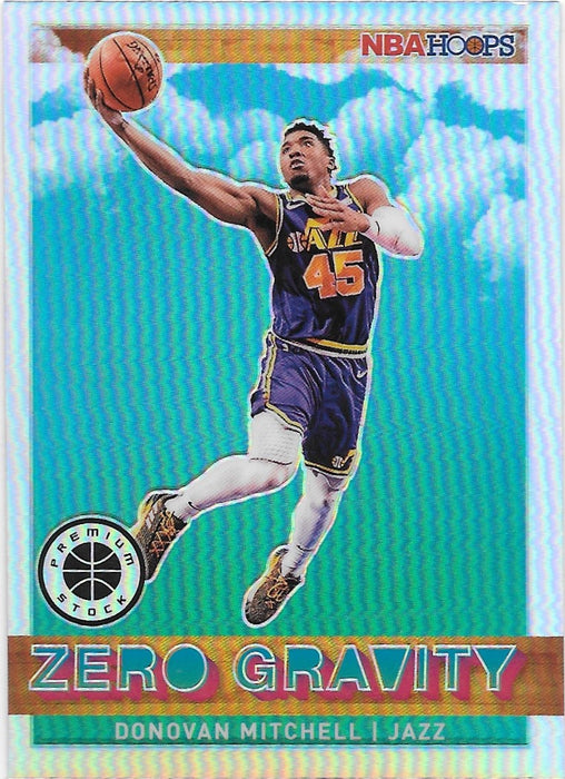 Donovan Mitchell, Silver Prizm Zero Gravity, 2019-20 Panini Hoops Premium Stock Basketball NBA