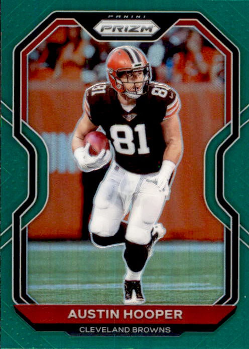 Austin Hooper, Green Prizm, 2020 Panini Prizm Football NFL