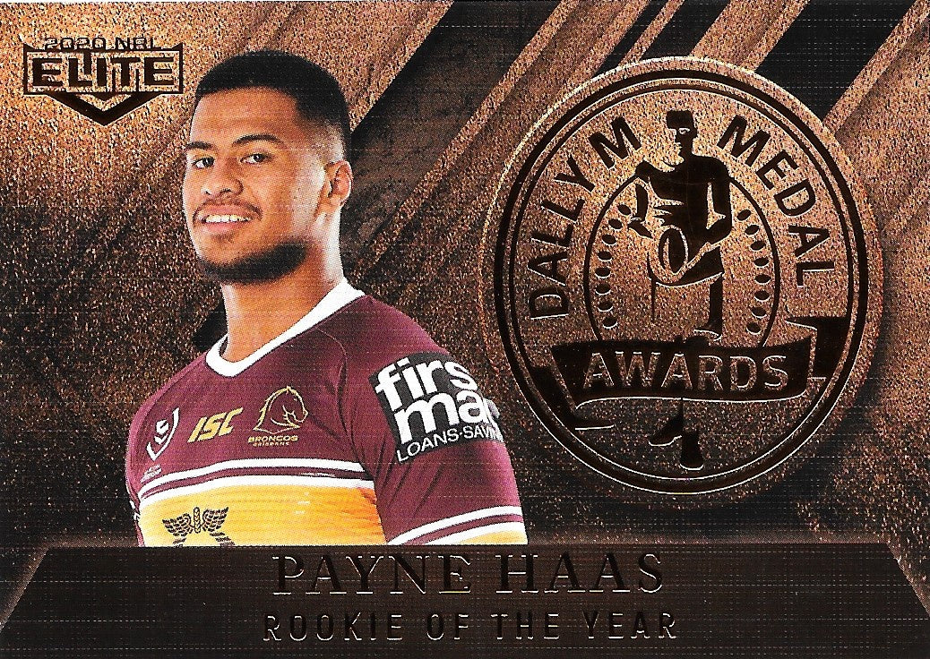 Payne Haas, DM12, Dally M Awards, 2020 TLA Elite NRL