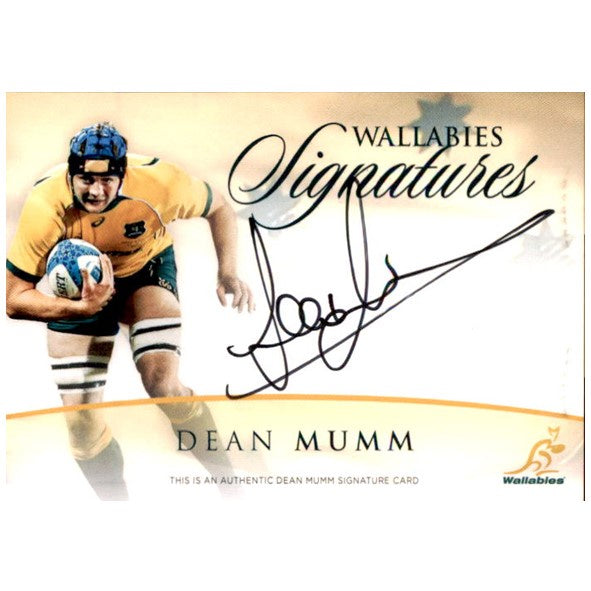 Dean Mumm, Wallabies Signatures, 2016 Tap'n'Play ARU Rugby Union