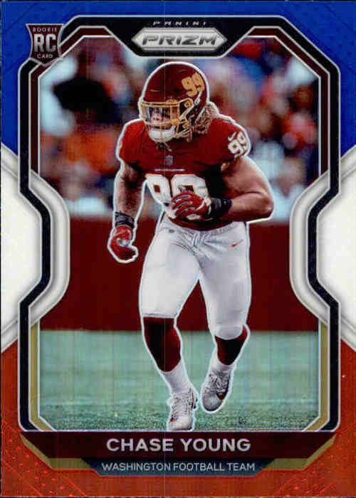 Chase Young, RC, Red White Blue Prizm, 2020 Panini Prizm Football NFL