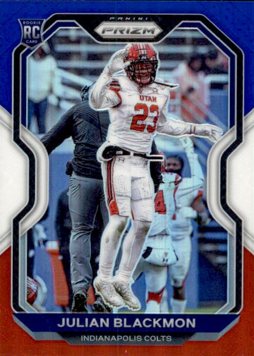 Julian Blackmon, RC, Red White Blue Prizm, 2020 Panini Prizm Football NFL