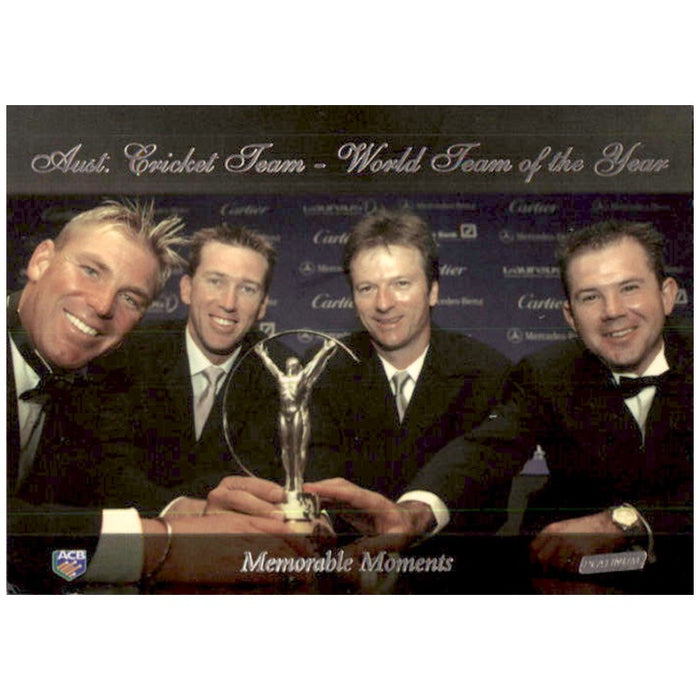 Warne, McGrath, Waugh, Ponting, TOTY, 2003 ACB Platinum Cricket