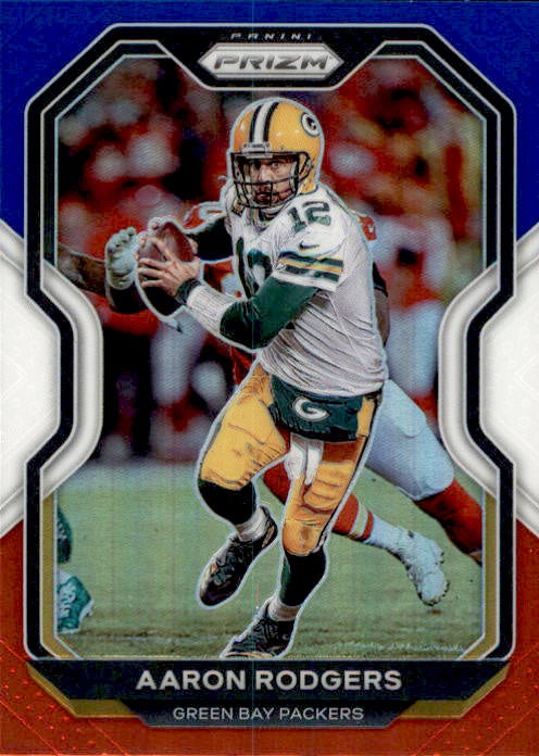 Aaron Rodgers, Red White Blue Prizm, 2020 Panini Prizm Football NFL
