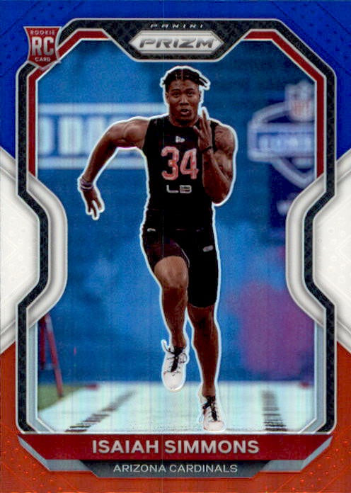 Isaiah Simmons, RC, Red White Blue Prizm, 2020 Panini Prizm Football NFL