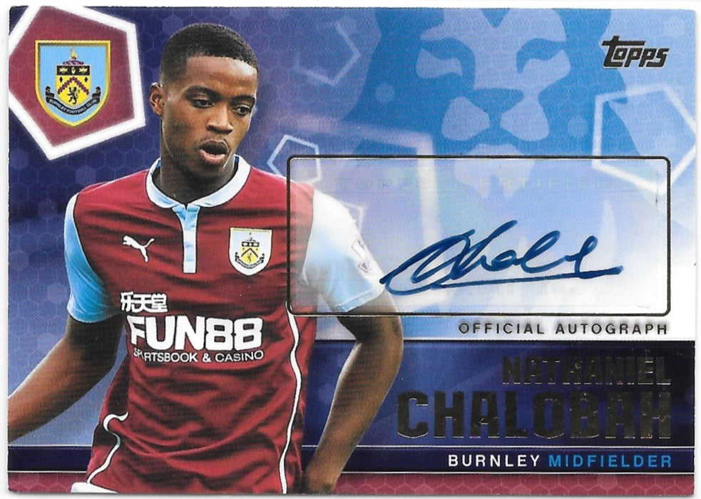 Nathaniel Chalobah, Official Autograph, #1/120, 2014-15 Topps Premier Club Soccer