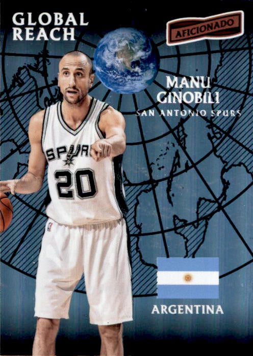 Manu Ginobili, Global Reach, 2016-17 Panini Aficionado Basketball NBA