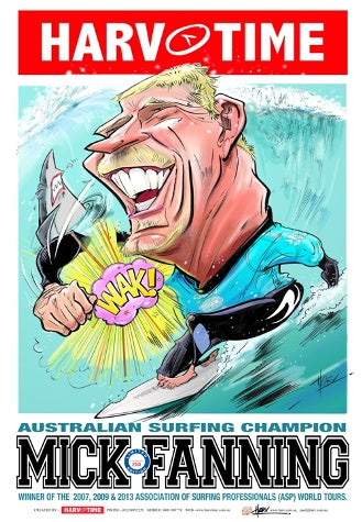 Mick Fanning Surfing Harv Time Poster