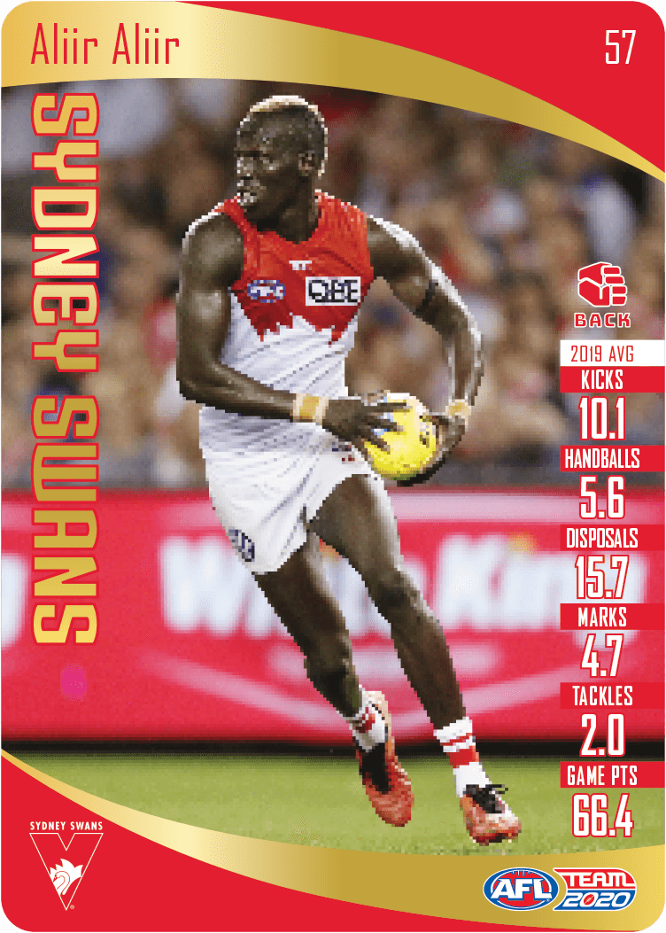 Aliir Aliir, Gold, 2020 Teamcoach AFL