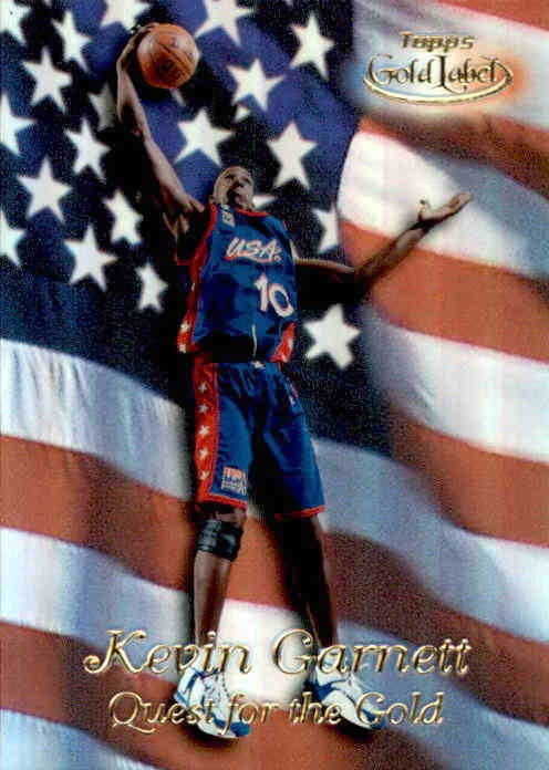 Kevin Garnett, Quest for Gold, 1999-00 Topps Gold Label Basketball NBA