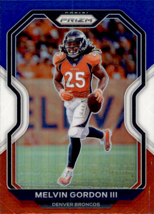 Melvin Gordon III, Red White Blue Prizm, 2020 Panini Prizm Football NFL