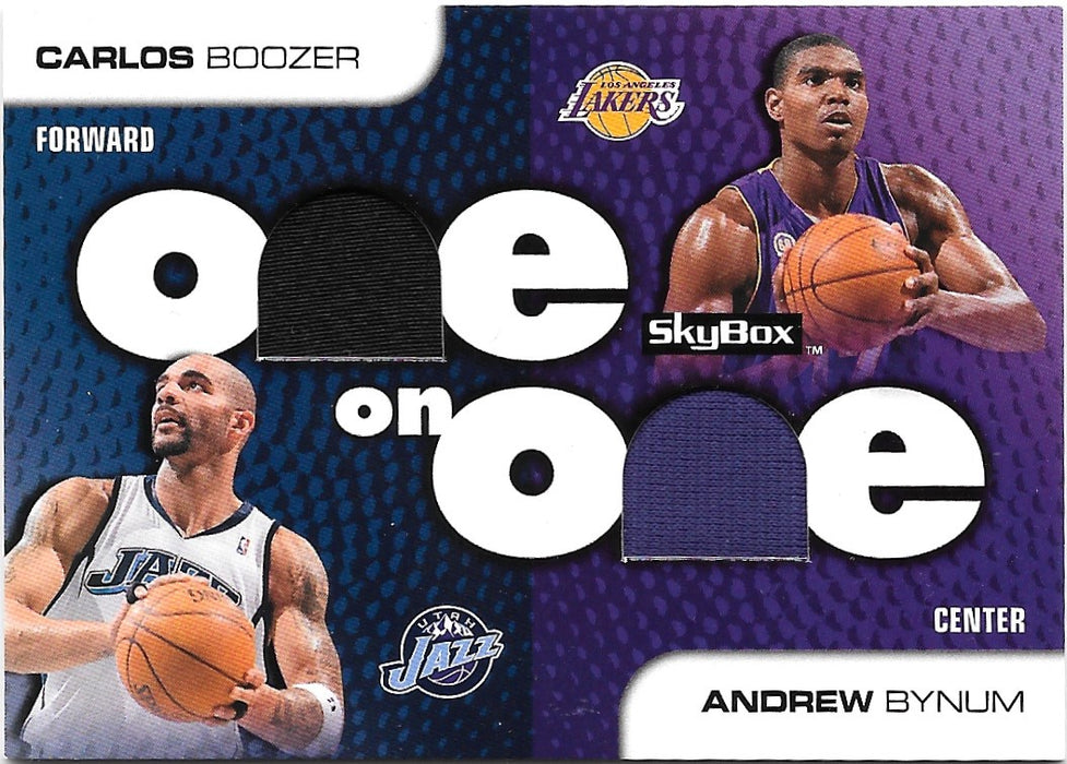 Carlos Boozer, Andrew Bynum, One on One, 2008-09 Skybox Basketball NBA