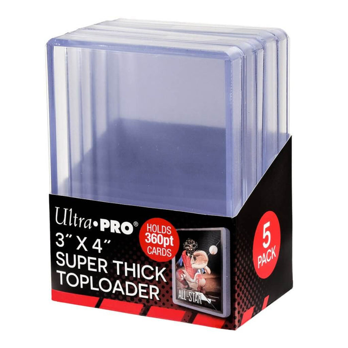 ULTRA PRO - TOPLOADER - 3" x 4" 360pt Clear Regular 5ct