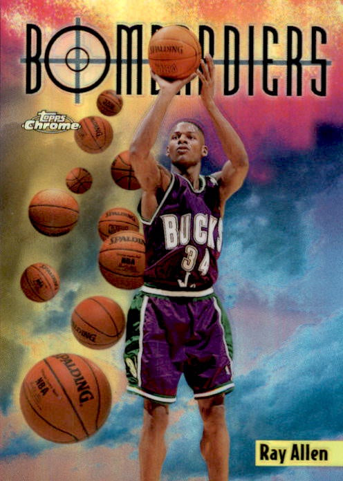 Ray Allen, BOMBARDIERS Refractor, 1998-99 Topps Chrome Basketball NBA