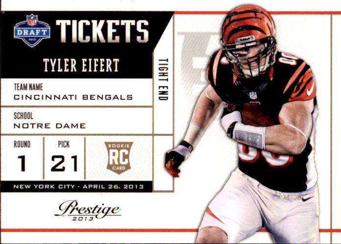 Tyler Eifert, RC, Tickets, 2013 Panini Prestige Football NFL