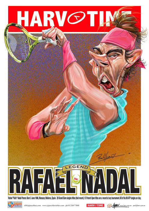 Rafael Nadal, Tennis, Harv Time Poster