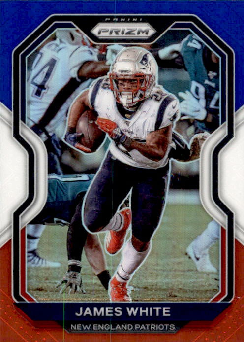 James White, Red White Blue Prizm, 2020 Panini Prizm Football NFL