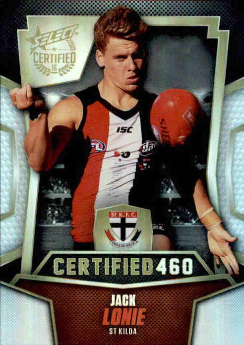 Jack Lonie, Certified 460, 2016 Select AFL Certified
