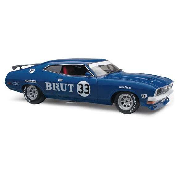 Classic Carlectables Ford XB Falcon GT, BRUT #33 Allan Moffat 1974 Sandown Winner, 1:18 Scale Diecast Model Car