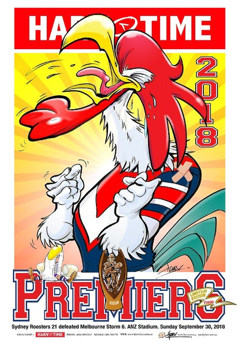 Sydney Roosters, 2018 Premiers, Harv Time Poster