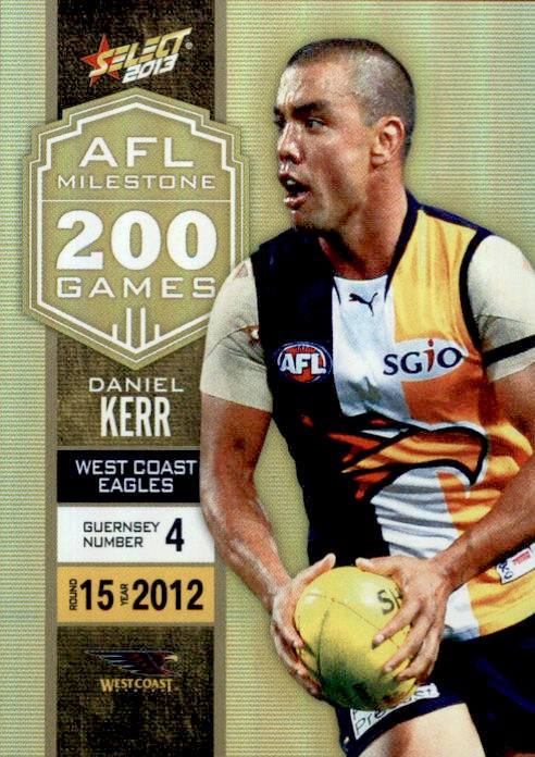 Daniel Kerr, 200 Games Milestone, 2013 Select AFL Champions