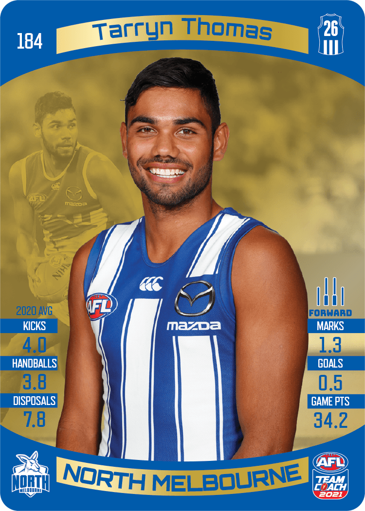 Tarryn Thomas, Gold, 2021 Teamcoach AFL