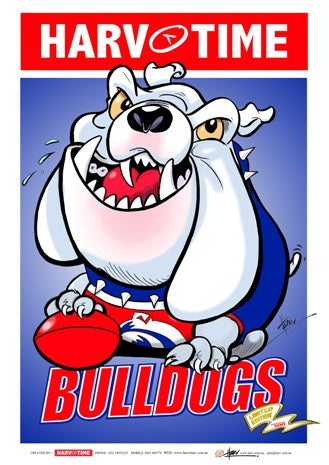 Western Bulldogs, Mascot Harv Time Poster