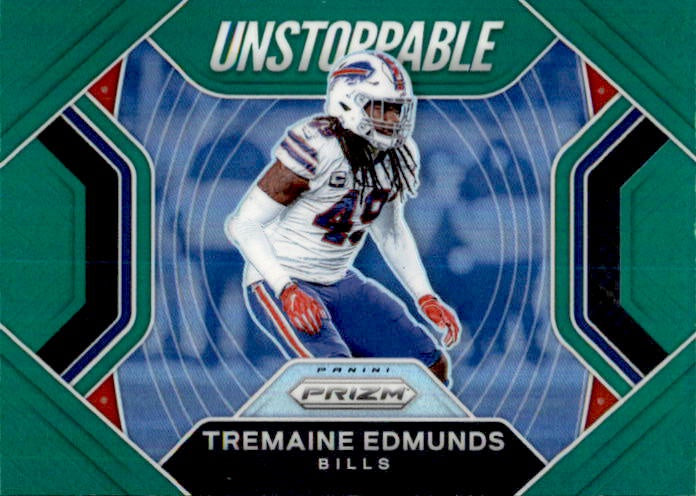 Tremaine Edmunds, Green Unstoppable, 2020 Panini Prizm Football NFL