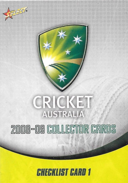 2008-09 Select Cricket Australia Base Set