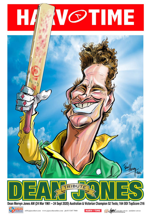 Dean Jones, Tribute, Cricket Harv Time Poster
