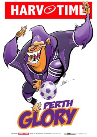 Perth Glory, A-League Mascot Harv Time Poster