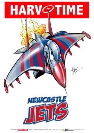 Newcastle Jets, A-League Mascot Harv Time Poster – Ja Ja's