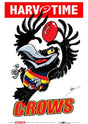 Adelaide Crows, Mascot Print Harv Time Poster