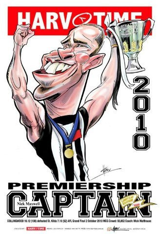 Nick Maxwell, 2010 Premiership Captain, Harv Time Poster