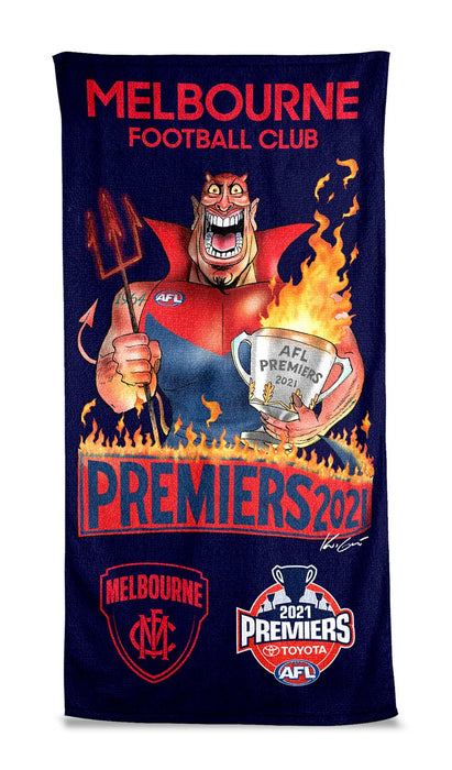 2021 MELBOURNE DEMONS PREMIERS Beach Towel