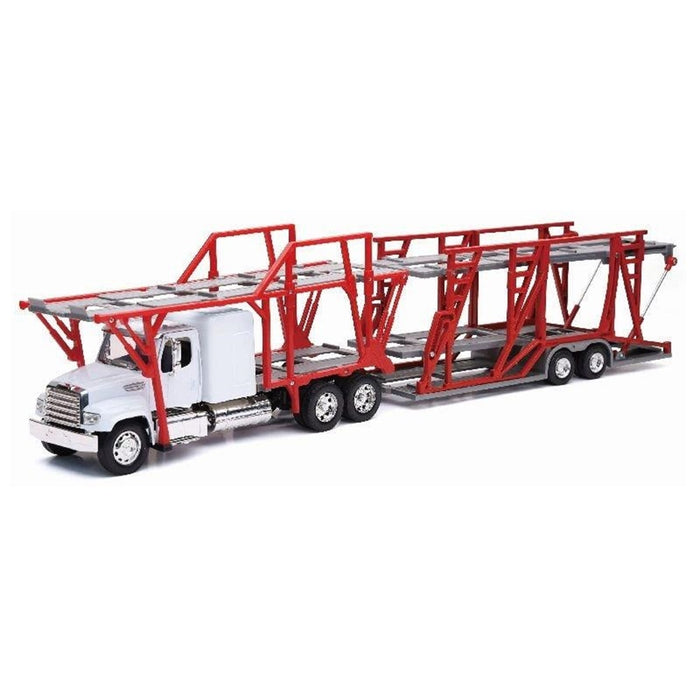 New Ray Freightliner 114SD Classic XL Car Carrier Truck White 1:32 Scale Diecast with Plastic Parts