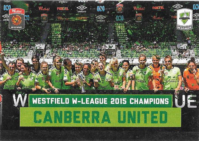 Canberra United, Champions Case Card, 2015-16 Tap'n'Play A-League FFA