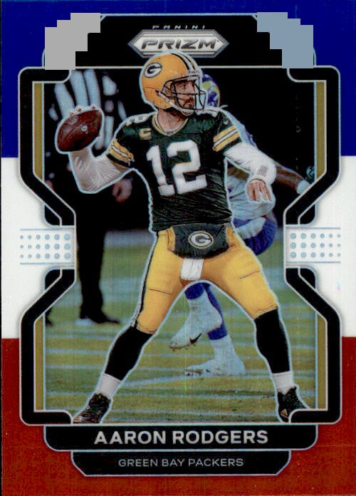 Aaron Rodgers, Red White Blue Prizm, 2021 Panini Prizm Football NFL