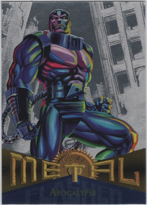 Apocalypse, #82, Silver Flasher Parallel, 1995 Marvel Metal Universe