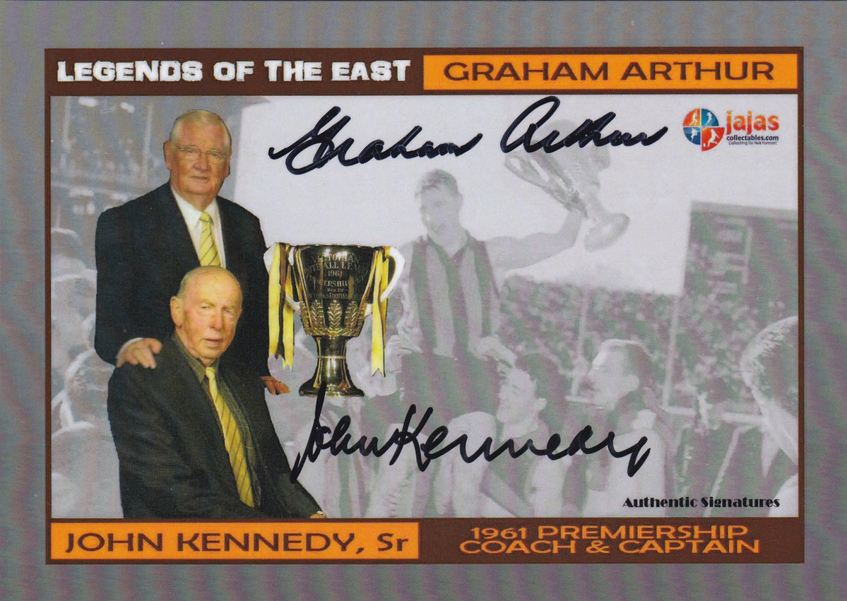 Graham Arthur & John Kennedy Sr, Legends of the East Dual Over sized ...