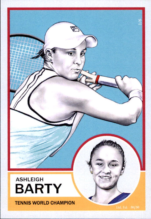 Ash Barty, Aussie Icons & Legends by Noel.