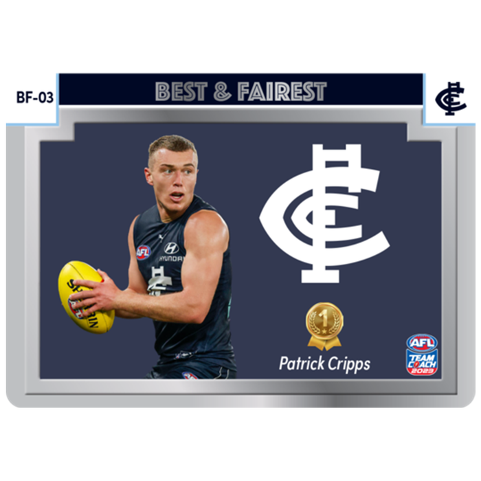 Patrick Cripps, Best & Fairest, 2023 Teamcoach AFL