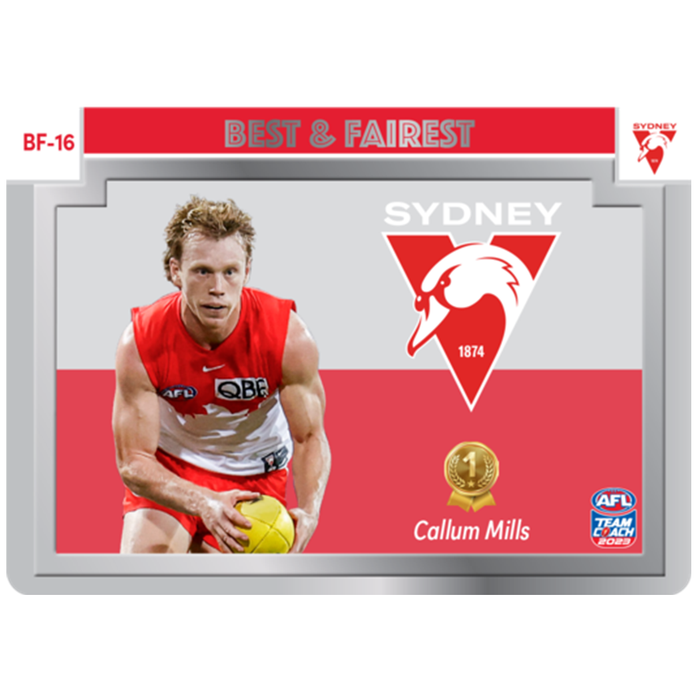 Callum Mills, Best & Fairest, 2023 Teamcoach AFL