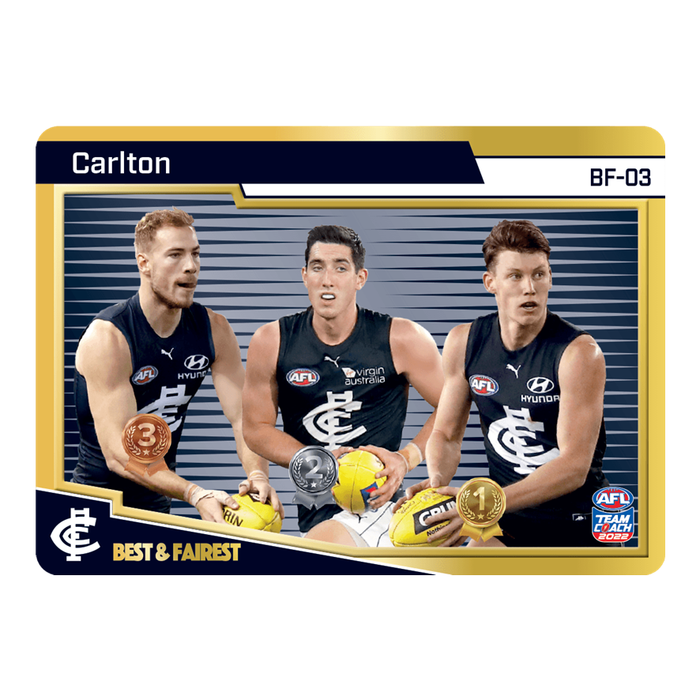 Carlton Blues, Gold Best & Fairest, 2022 Teamcoach AFL