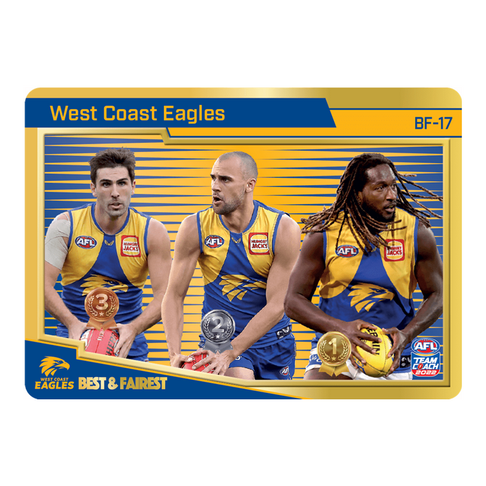 West Coast Eagles, Best & Fairest Gold, 2022 Teamcoach AFL