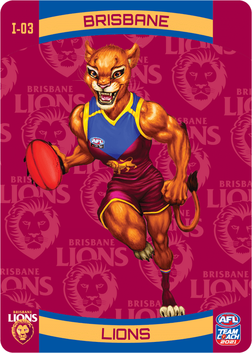 Brisbane Lions Mascot, 3D Icons, 2021 Teamcoach AFL