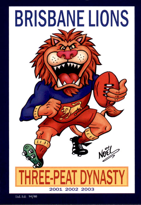 Brisbane Lions, Three-Peat Dynasty Premiers Card Set by Noel