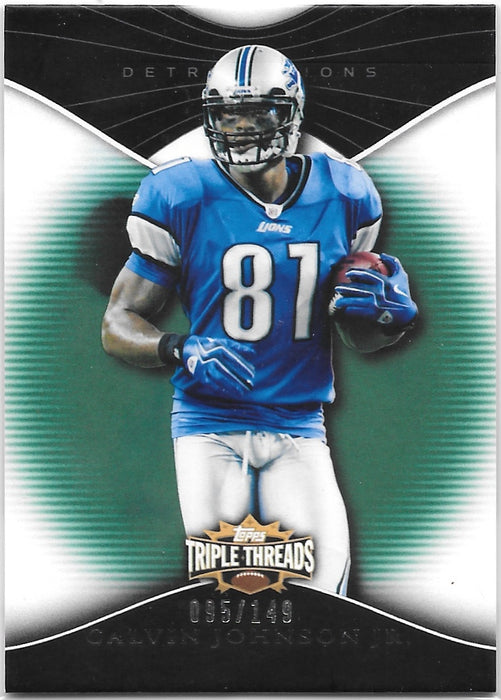 Calvin Johnson Jr, 095/149, Emerald, 2009 Topps Triple Threads Football NFL