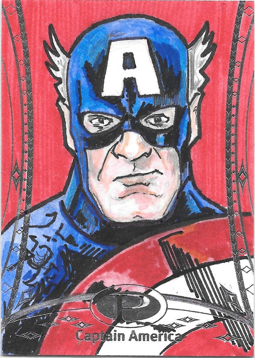 Captain America, Sketch Card, 2014 Upper Deck Marvel Premier